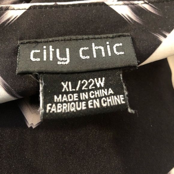 City Chic Zip Front Print Tunic Dress XL/22 - Picture 7 of 8